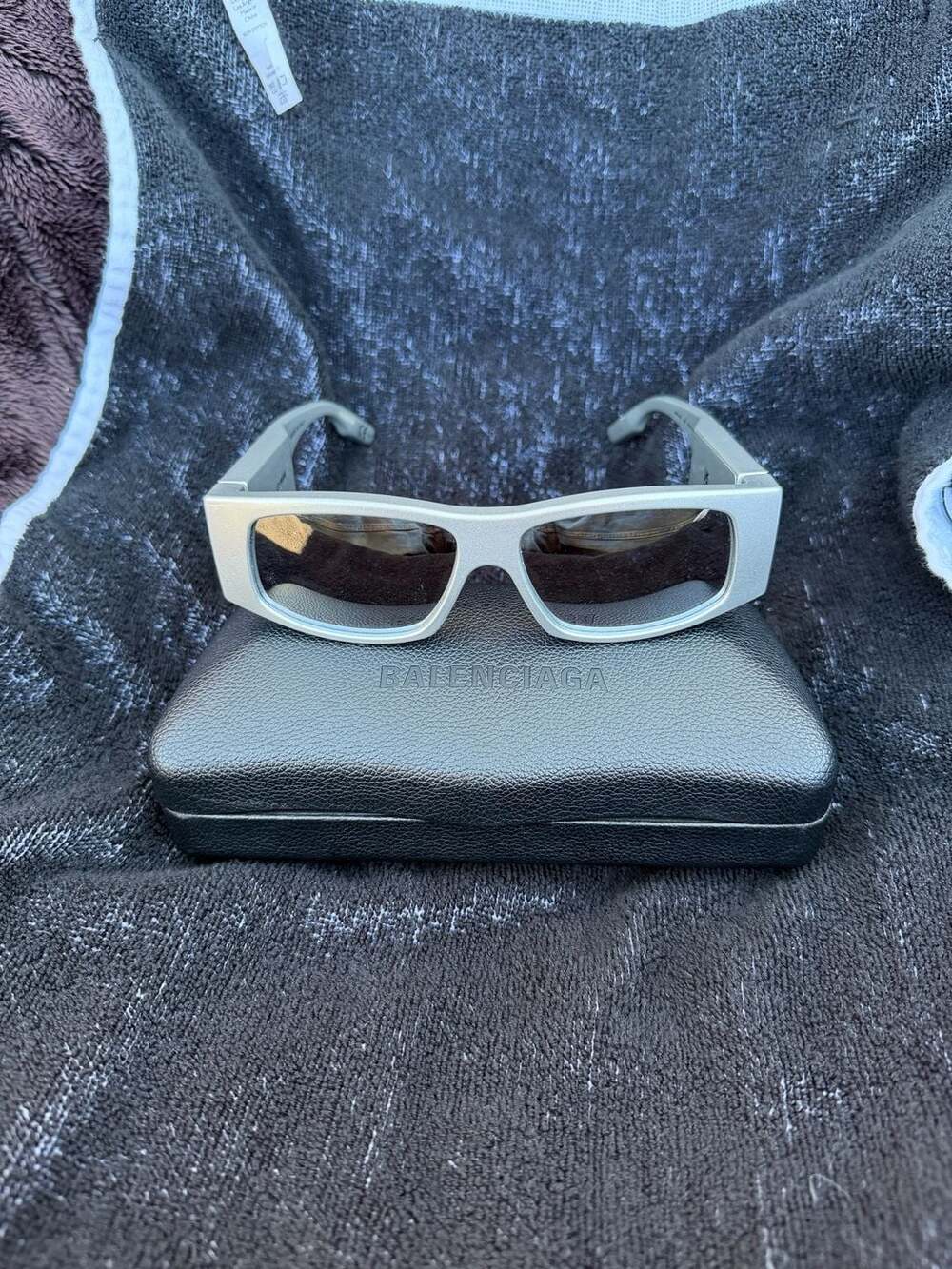 Balenciaga BB0100S 002 LED Frame Silver Sunglasses